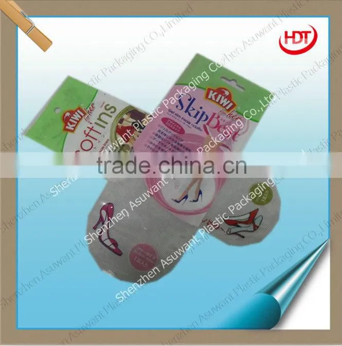 transparent socks packaging irregular plastic zipper pouches