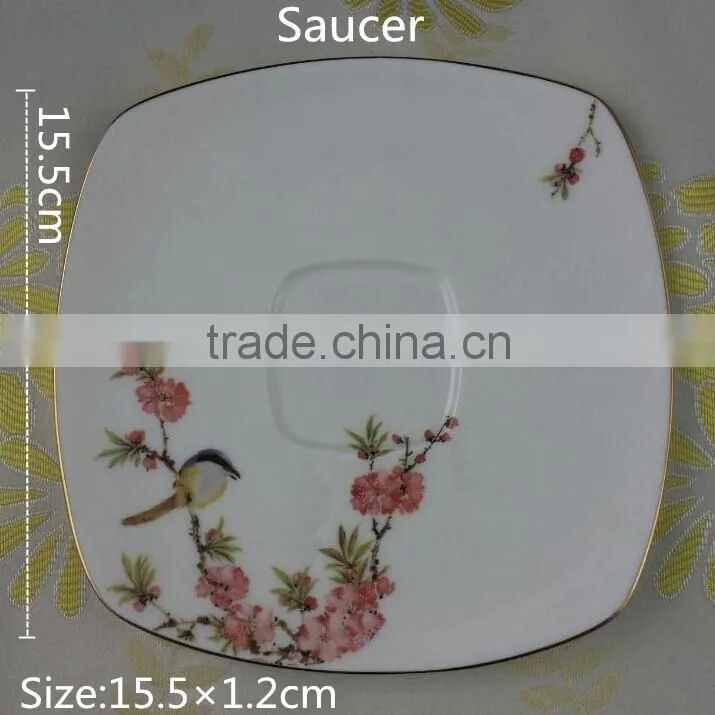 ceramic gold rim tea cup and saucer 300ml bone china tea cup and saucer sets