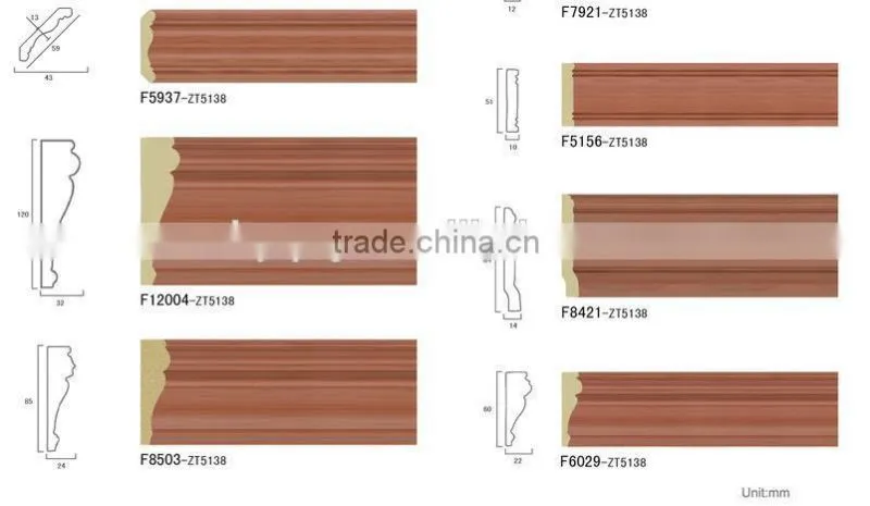 Chinese 2015 New Style Natural wood-like PS Moulding