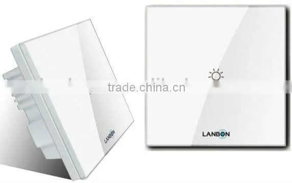 New style RF white wall mounted touch electrical 1-gang light switch for smart home