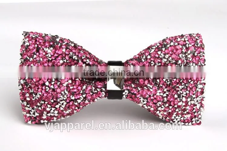 Men's Crystal Shining Wedding Party Pre Tied Bow Tie Bowtie