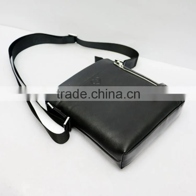 Newest shoulder bag black genuine leather bag briefcase for men