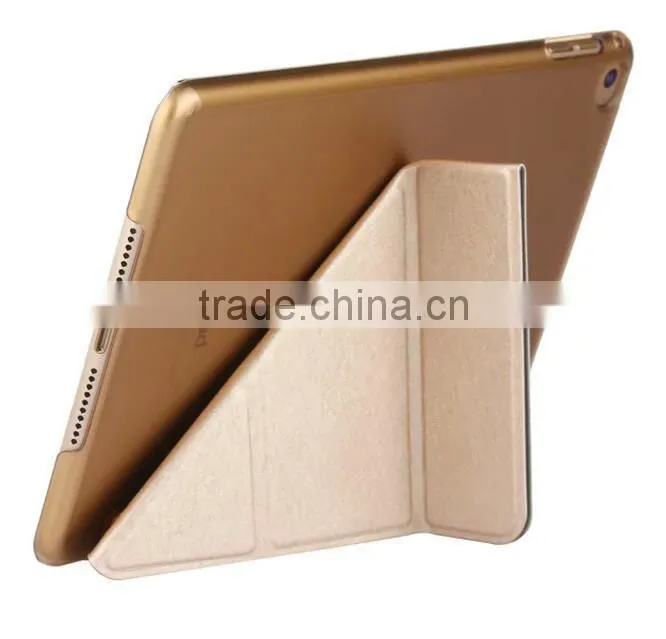 Silk Pattern Bling PU Leather Transformer Foldable Cover For iPad Mini 4