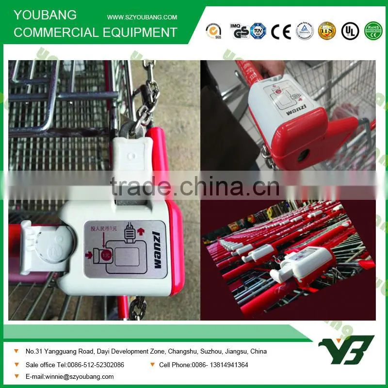 supermarket trolley coin lock