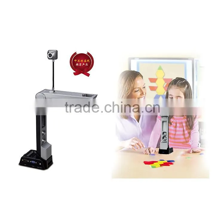 100% manufacturer supply dual cameras VGA+USB document camera digital visual presenter for education