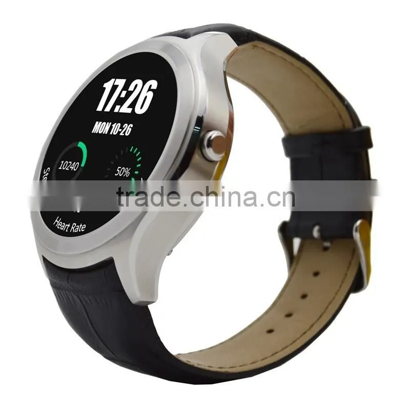 D5 1.3" 360x360 Android 4.4 OS 512MB + 4GB MTK6572 Smart Watch with SIM Wifi Bluetooth Heart Rate Smartwatch