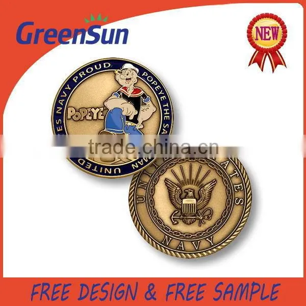 Top quality stylish gold blank coins
