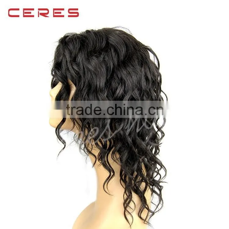 best seller 20'' unit curled indian human hair wig for black women