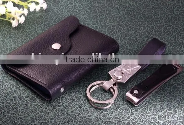Fashion gift set, 3pcs different gift set. box parking gift set with nail clipper,key ring,card bag