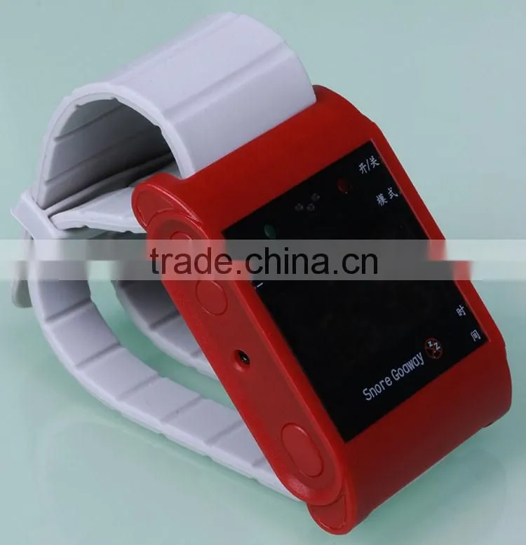 Free Sample For Test 9 Modes Red Fashion RoHS Anti Snore Watch Wristband With Clock Function Manufacturer In Shenzhen
