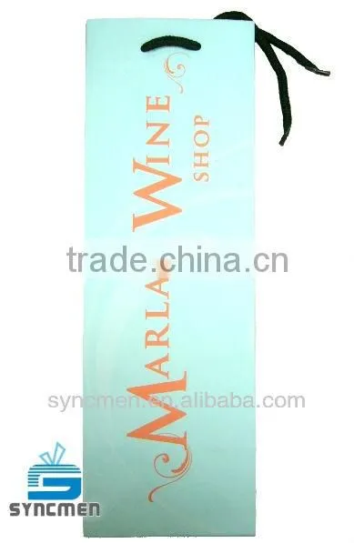 Wine Bottle Paper Bag, brown kraft paper bag, printed paper bag