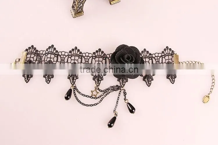 black rose lace girls fashion new design anklet