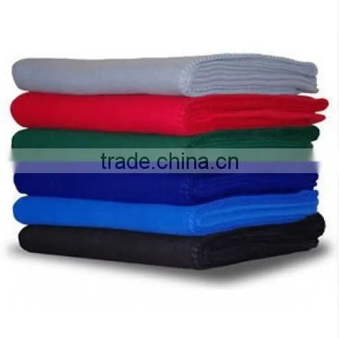 Promotion Printed Polar Fleece Blanket with Embroidered Bear