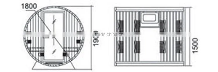 Luxury wooden barrel fashion sauna room