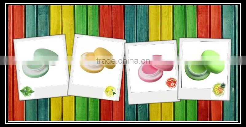 famous brand round cute shape sweet scented lip balm