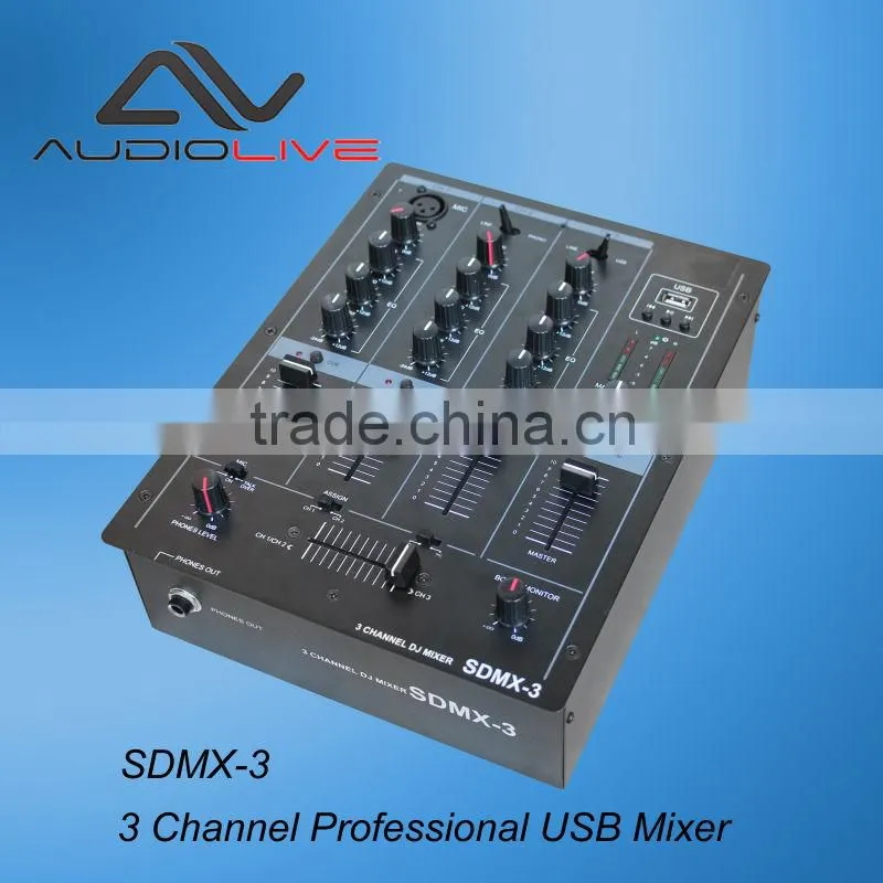SDMX-3 3 channel portable DJ mixer dj mp3 player mixer