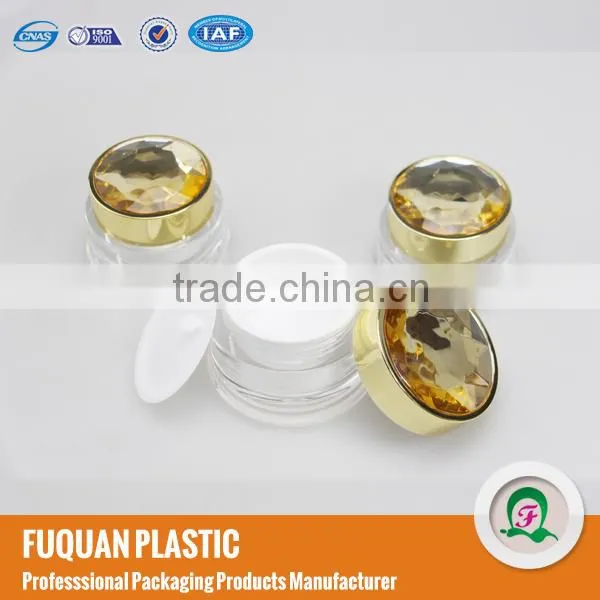Hot skin care luxury empty acrylic cosmetic container with colorful cap
