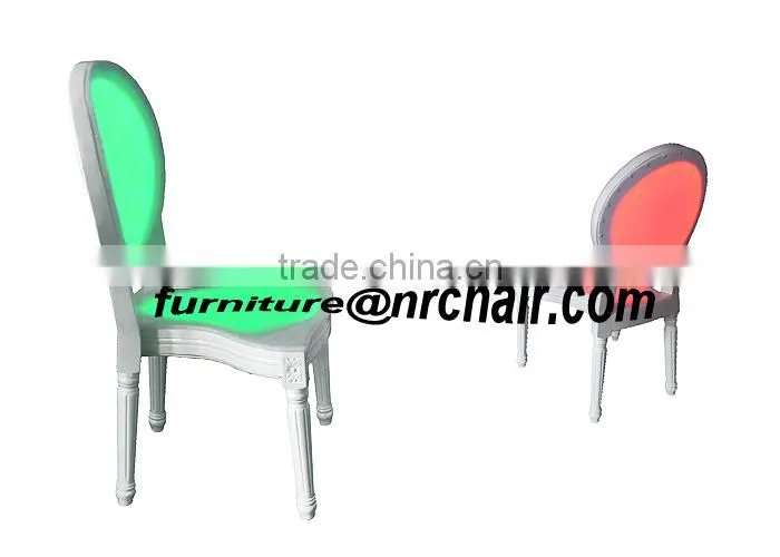 wood acrylic stackable led light event rental party bar chair furniture outdoor dance chair