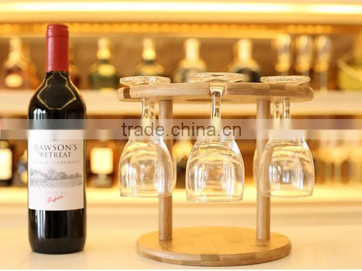 Bamboo wine glass rack