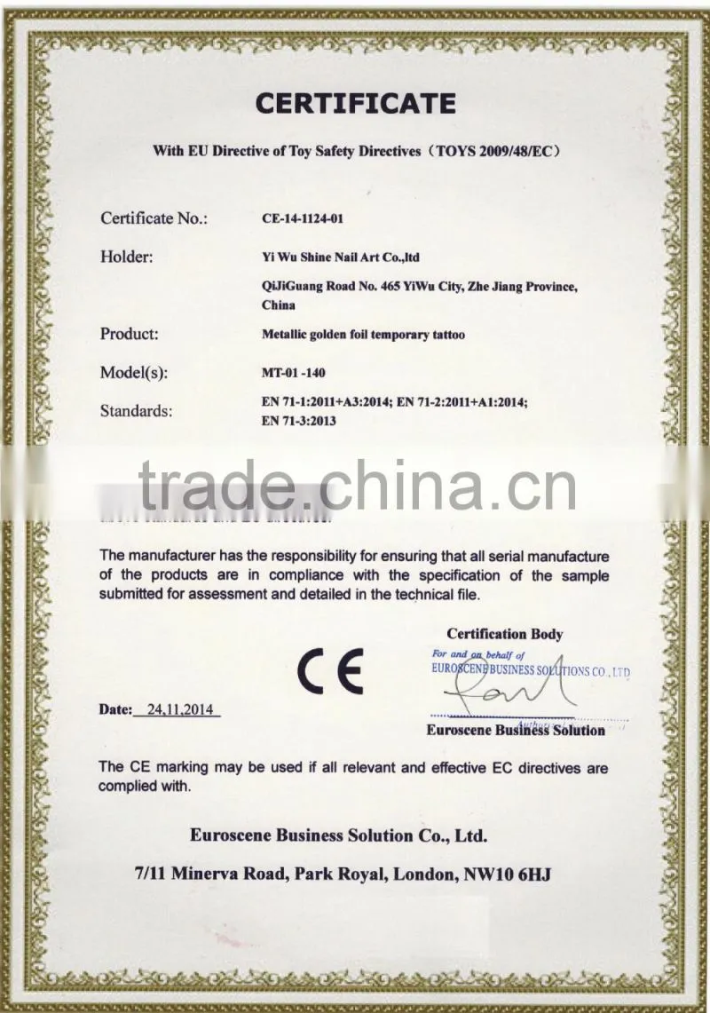 latest products in market jewelry tattoo ,metallic tattoo sticker supply