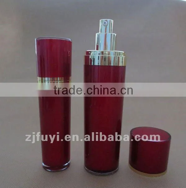 Plastic Cosmetic Packaging, Taper-shaped Acrylic Cream Jar and Lotion Bottle with Pump