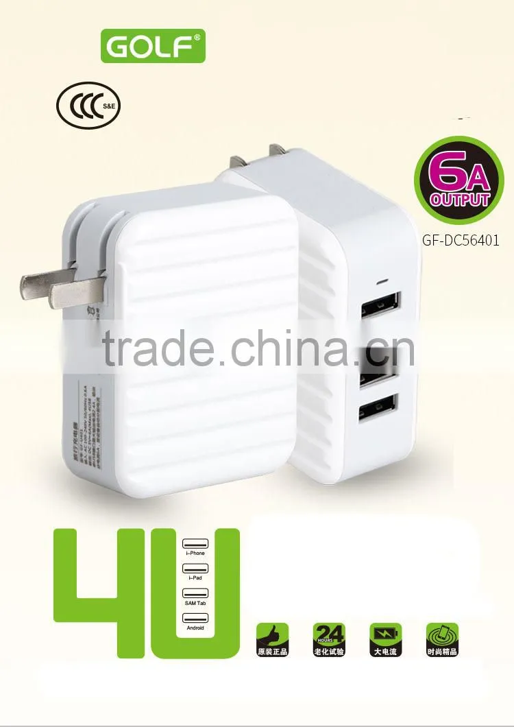 golf new design usb charger multi port usb chargers with 5 port plug