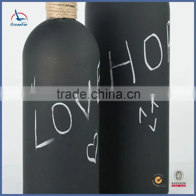 Chalkboard Flower Vase Glass High Quality Decorative Glass Vase