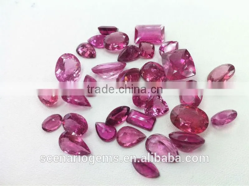 #AMZZ Natural Multi-Shape Faceted/Cut Loose Gemstone Rubellite