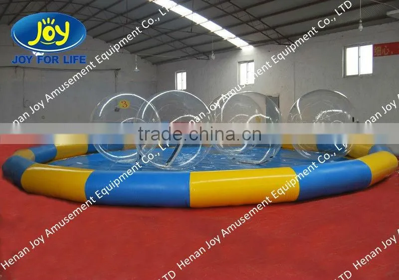 Round Pool Water Slide Game, Inflatable Water Games Pool