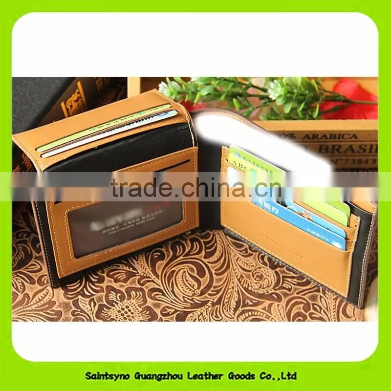 16917 High quality fashion men leather wallet 2016