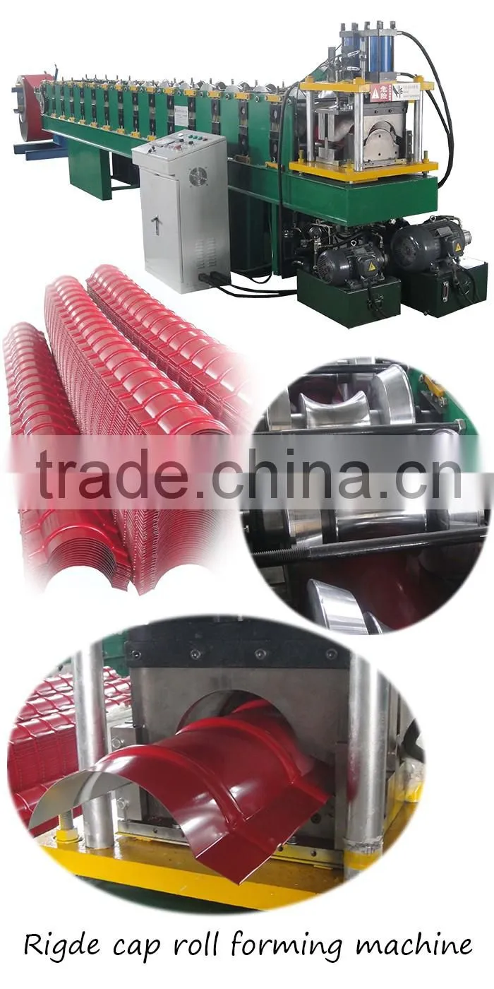 China supply color Metal Roof Ridge Cap roll forming machine for sale