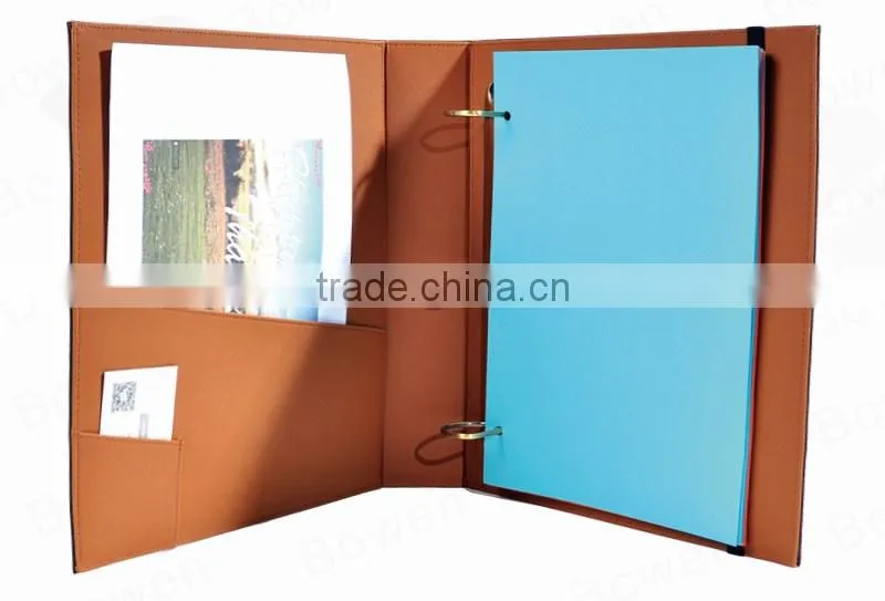 Faux leather document folder & PU file folder&business folder