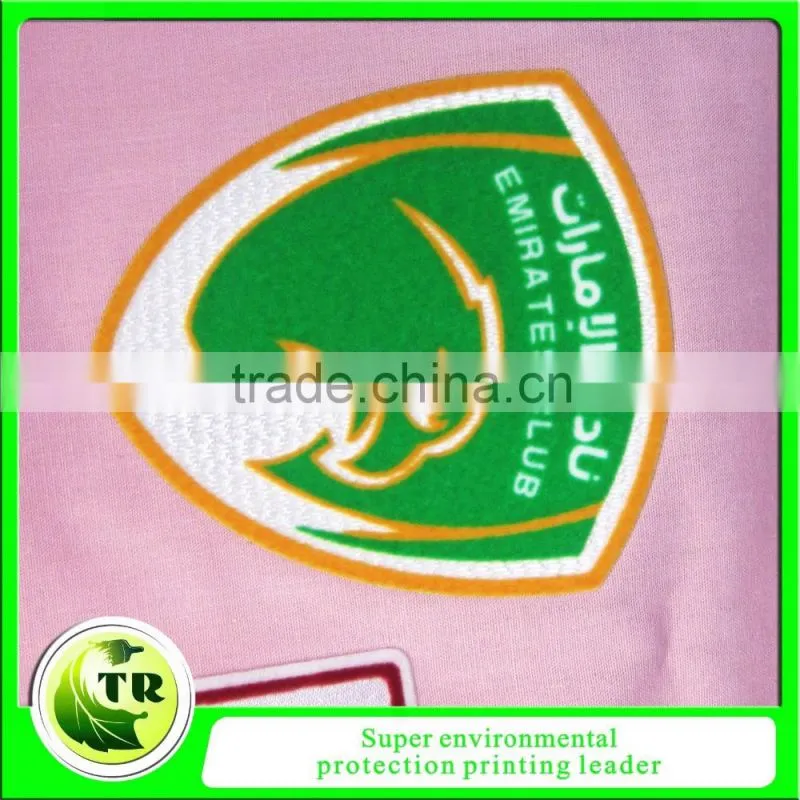 Durable washing flock silicon heat transfer logos for sportswear