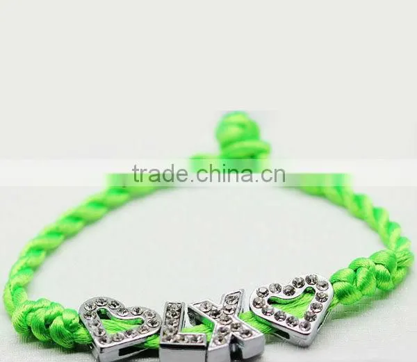 Diy initial bracelet bracelet silk cord bracelet(ZCB1039)