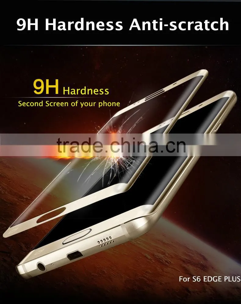 For Samsung Galaxy S6 edge+ tempered glass screen protector Curved design with retail package