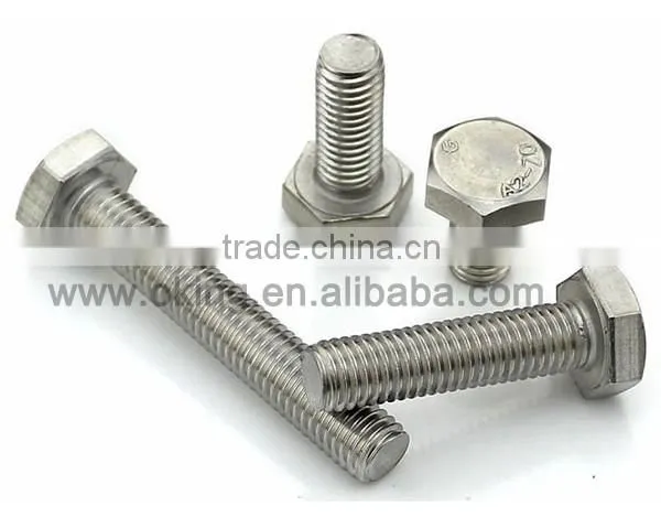 Staniless steel hex bolt m60 support OEM