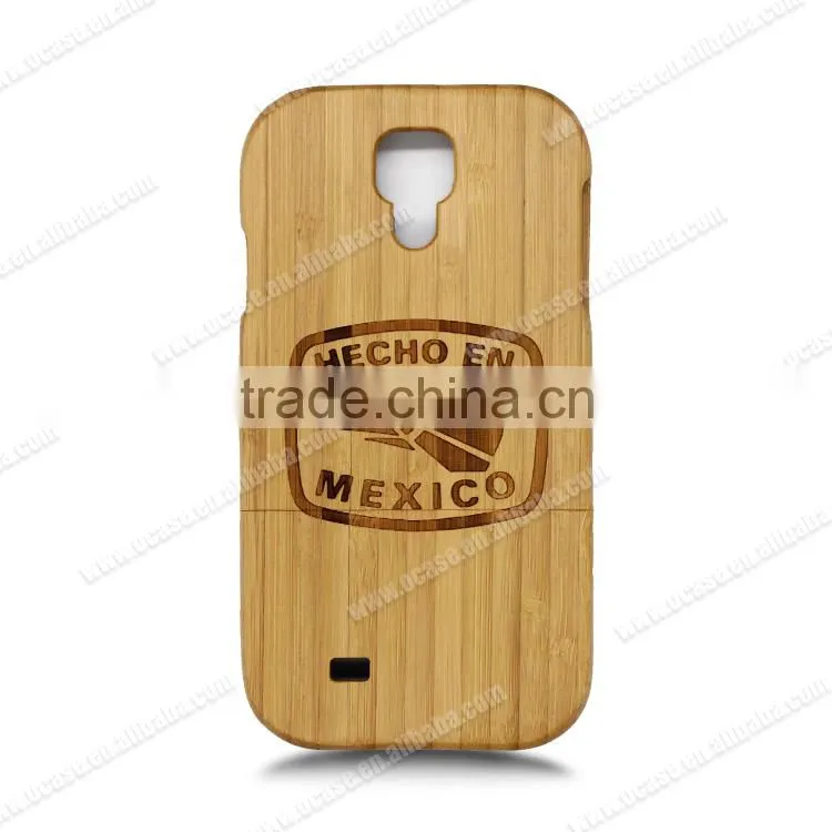 Ocase Laser Engrave Wholesale Wood For Samsung S4 phone Case two parts cell cover