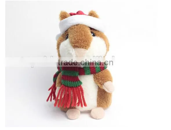 2016 Christmas Gift Hot Cute Plush Talking Hamster Recording Toy Hamster, Speaking Hamster
