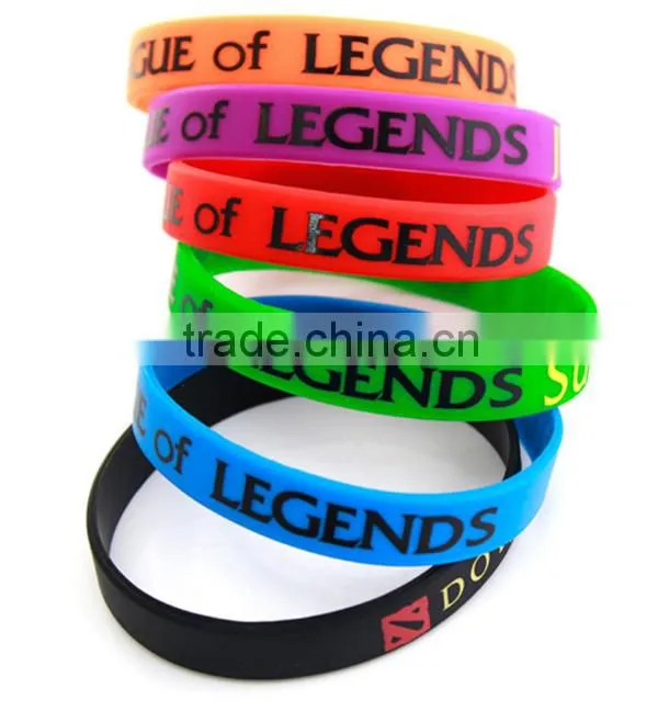 Silicone Bracelet With Silk Screen Printing Logo For Sales
