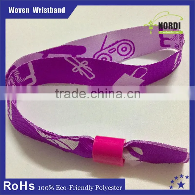 Popular wholesale festival items custom event fabric wristband