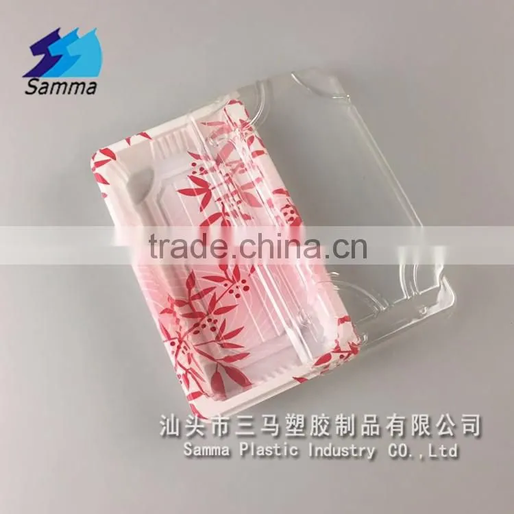 SM1-1101Clover rectangular plastic tray for packing fruit and vegetables