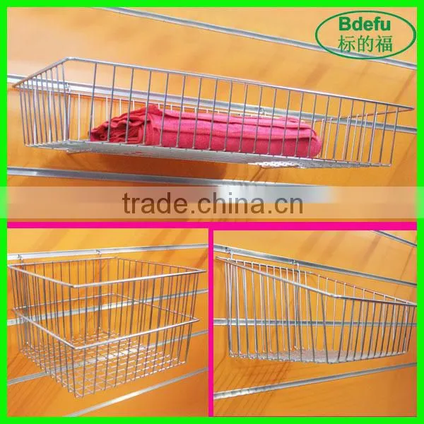 Metal supermarket basket wire mesh basket