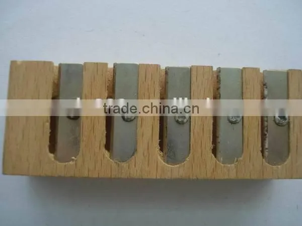New multi-function five holes wooden big pencil sharpener