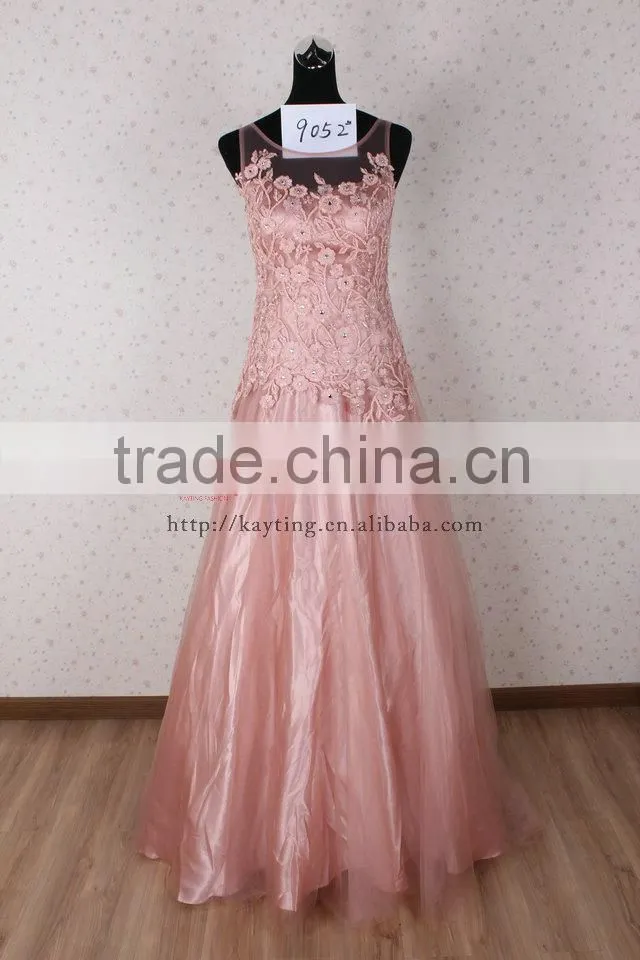 Distinguished Tulle Sleeveless Evening Gowns with Shoulders Puffy Ball Gown Baby Pink Prom Dresses