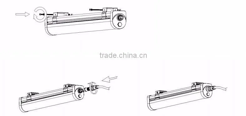 New design Onn-J02 IP65 led tri-proof led lighting tube