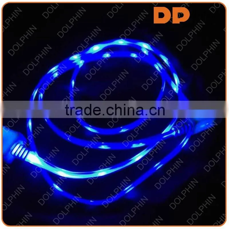 new products visible led light usb charging sync cable 5 pin micro USB cable for android mobile phone