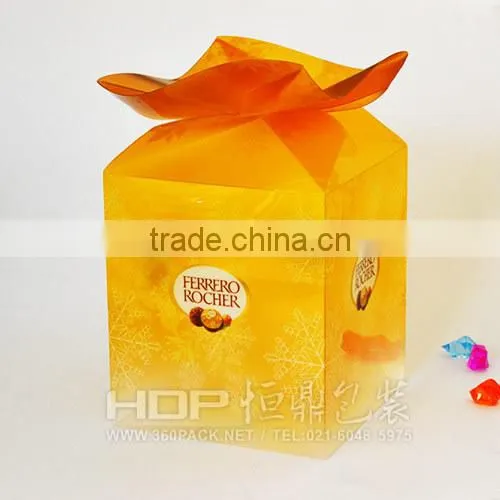 2014 folding luxury transparent pvc gift box
