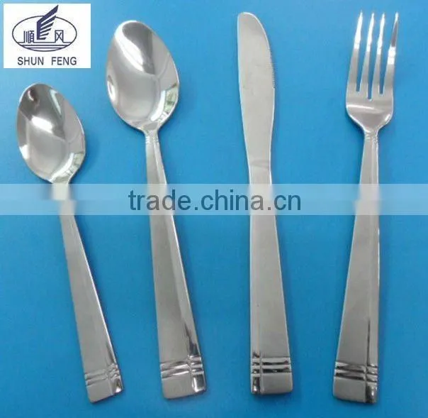 Good design stainless steel hotel cutlery with beautiful handle