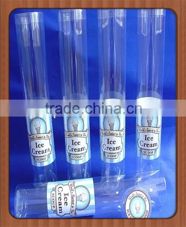 Custom made rerecycled transparent PET/PVC/PP plastic round cylinder boxes