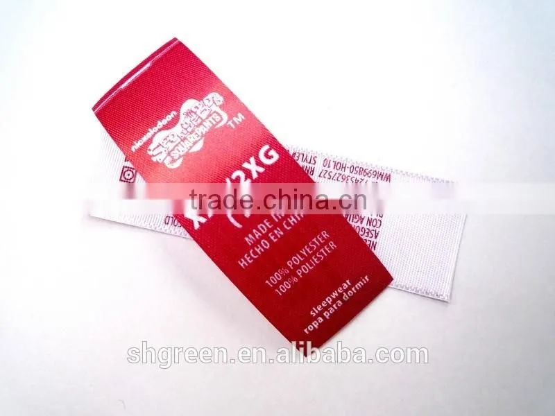 full color printing label for polo shirt
